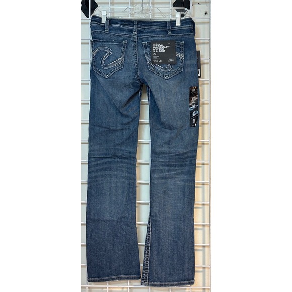 Silver Jeans Co Tuesday Low Rise Slim Boot Indigo Jeans W30 L31(actual 28x29) - Picture 3 of 8